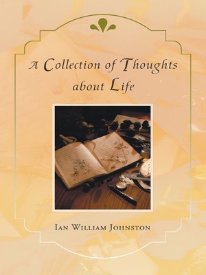 cover image of A Collection of Thoughts about Life